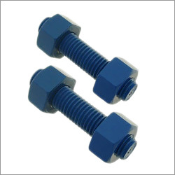 Blue Coated Stud Nuts and Bolts