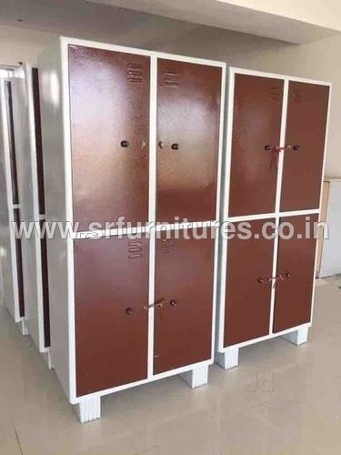 Brown And White Office Almirah