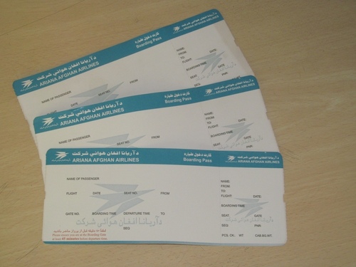 Baggage tags and Boarding passes