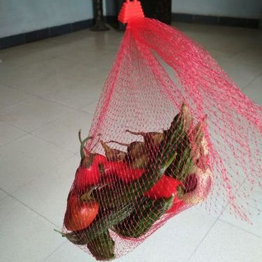 Vegetable Packing Net Bag - PVC, 10 to 30 Inch Length, Red Color | High Tensile Strength, Eco-Friendly, Heat and Tear Resistant