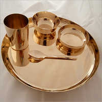 Golden Bronze Dinner Plate Set 5 Pieces
