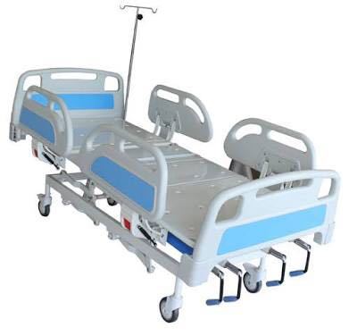 ICU Bed - Iron & Plastic | 206 x 65 x 45 cm, Aluminum Alloy Armrest, PVC Leather Fabric, Adjustable Height, Eco-Friendly, Durable, Mute Wheels