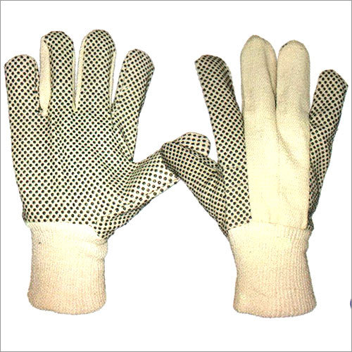 Polka Dotted Drill Gloves