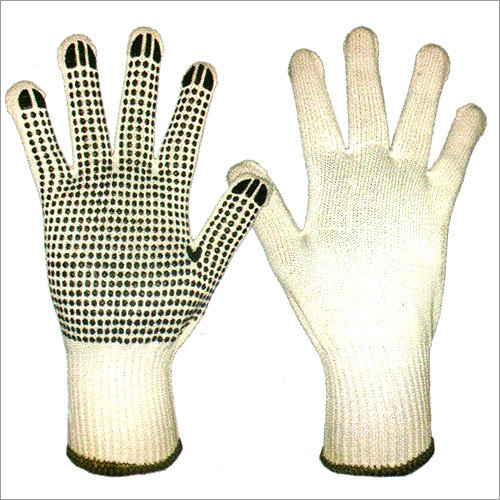 Polyester Knitted Gloves With PVC Dots