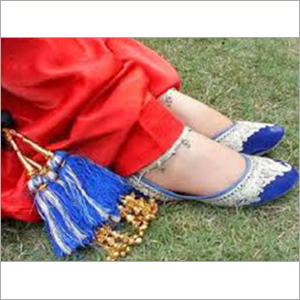 Ladies Light Blue Punjabi Jutti