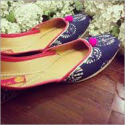 Ladies Dark Blue Punjabi Jutti