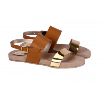 Ladies Plain Brown Sandals