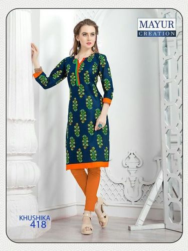 COTTON PRINTED UNSTITCHED KURTI
