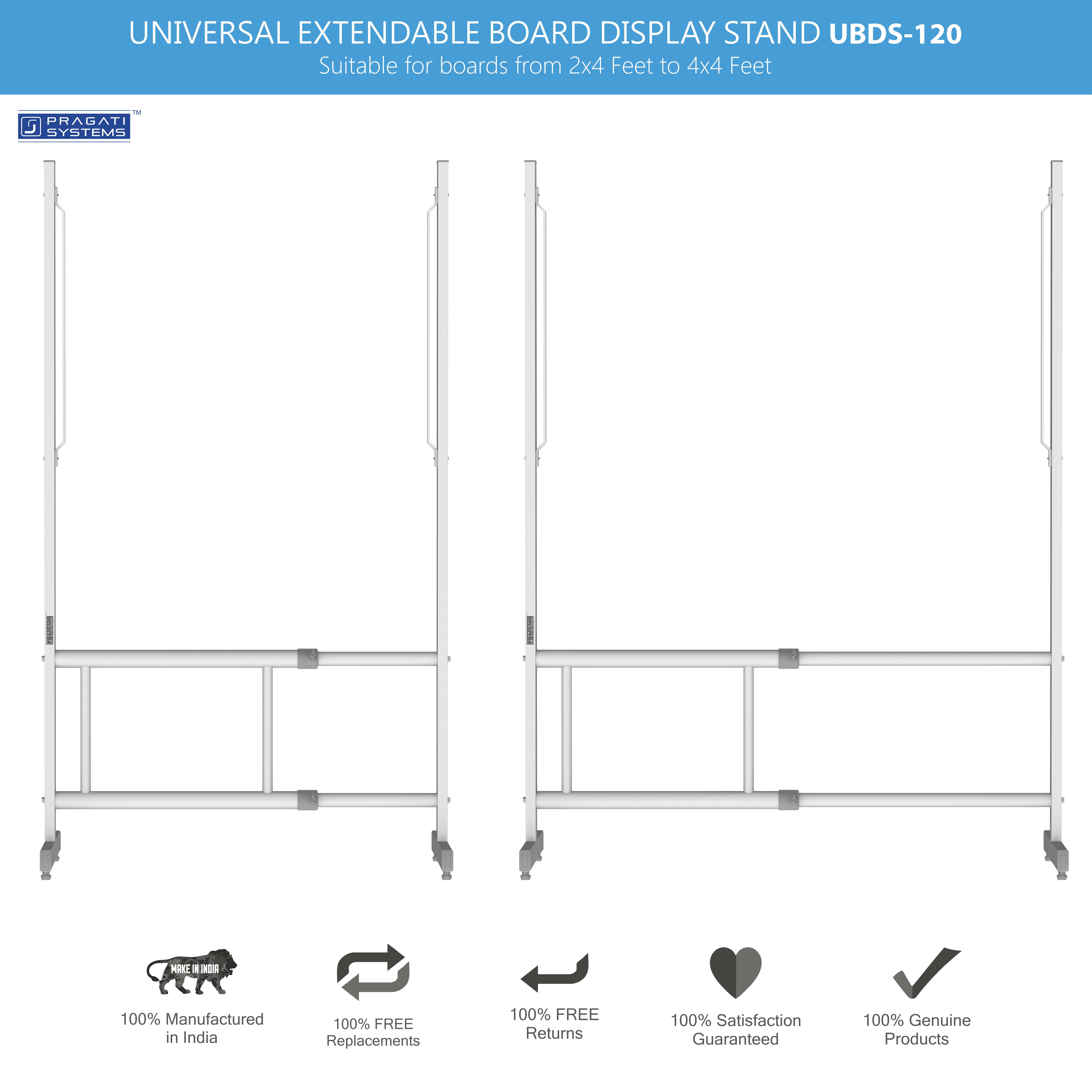 Portable Magnetic Whiteboard Presentation Stand Manufacturer, Supplier &  Exporter in India