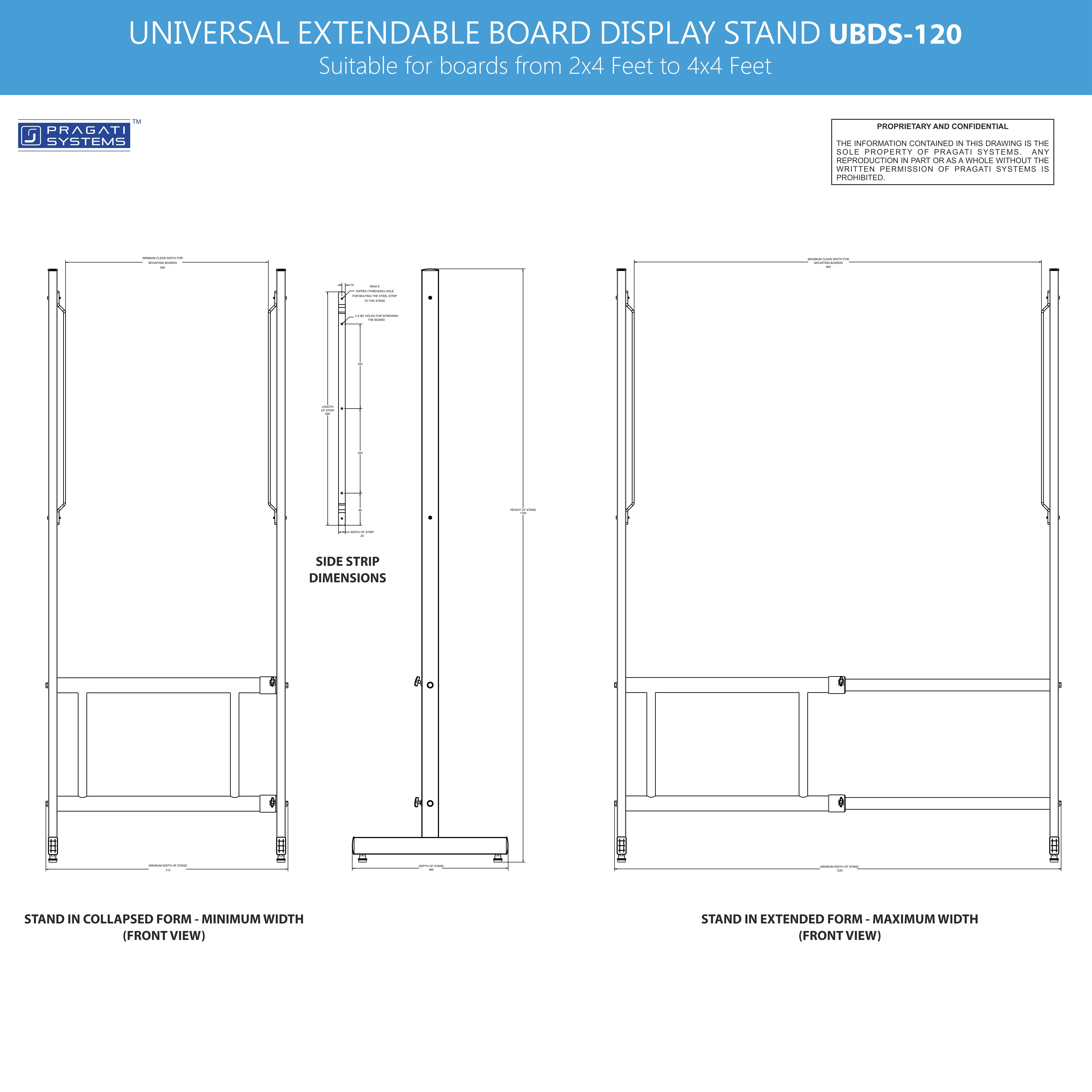 Universal Board Display Stand UBDS120