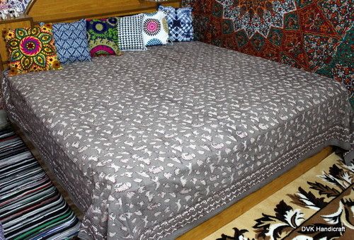 Block Printed Bed Sheet