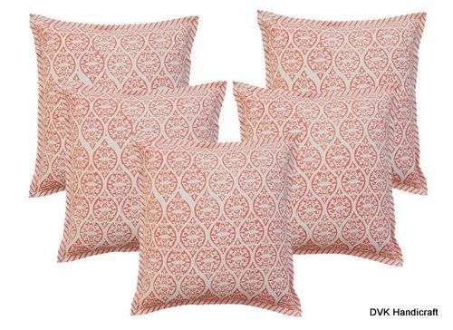 Block Print Cotton Cushion Cover