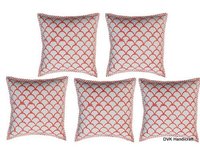 Block Print Handloom Cushion Cover