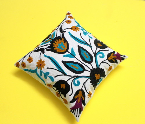 Multi Color Suzani Hand Embroidered Cushion Cover