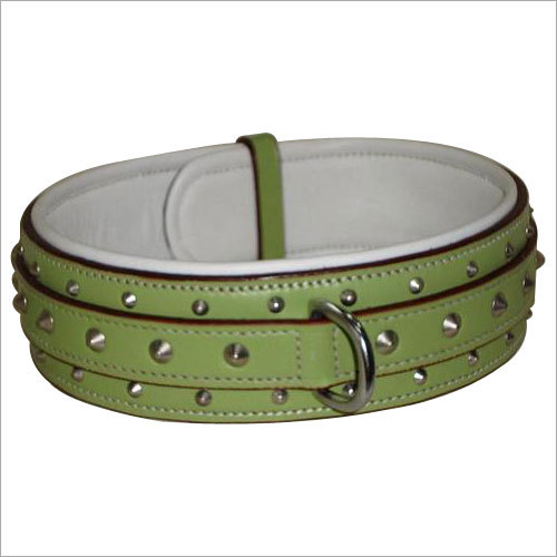 Blue Designer Leather Dog Collars