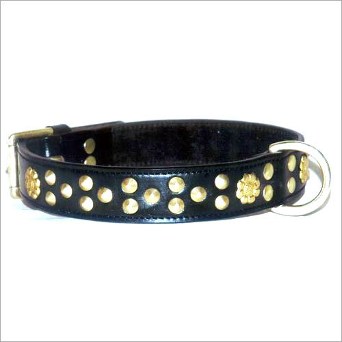 Stylish Leather Dog Collars - Leather, Custom Sizes, Blue Color | Durable Nylon, Heavy-Duty Metal Hardware, Swivel Snaps