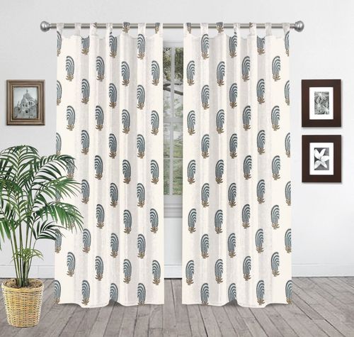 Cotton Block Print Curtain