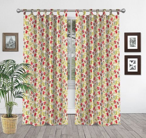 Same As Picture Hand Block Floral Print Curtain