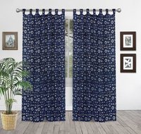 Indigo Blue Print Block Print Curtain