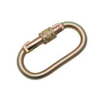 Screw Carabiner Hook - Aluminum Material, Lightweight 200-300g, Silver Color - Durable And Reliable Safety Component For Camping And Hiking