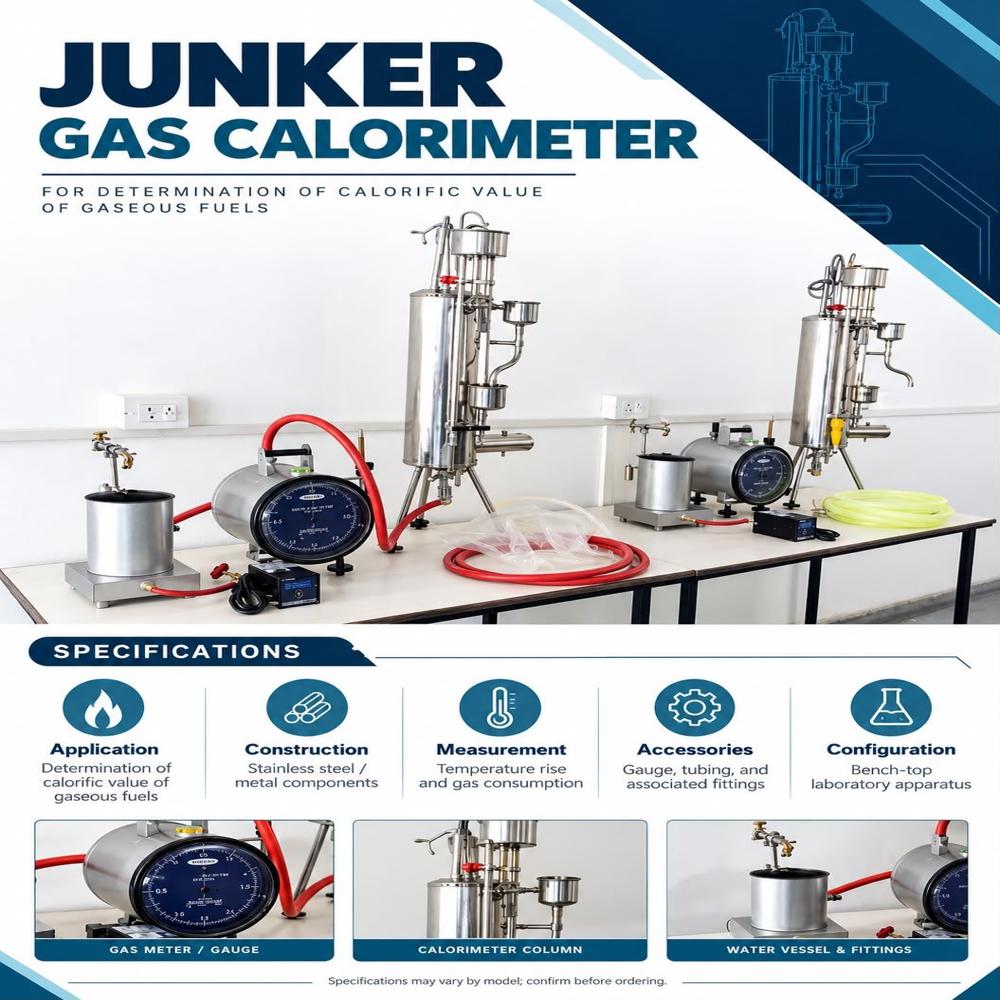 Junker Gas Calorimeter Apparatus - Automation Grade: Semi-Automatic