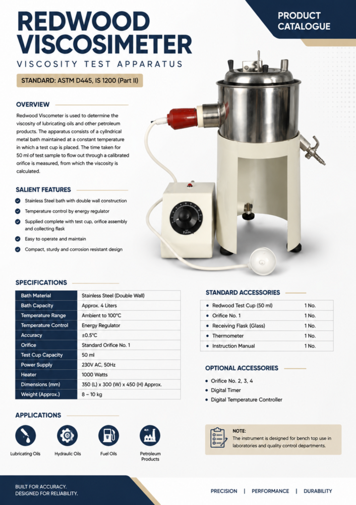 Redwood Viscometers - Automation Grade: Automatic