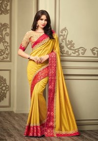 Heavy Party Wear Embroidery Work Saree