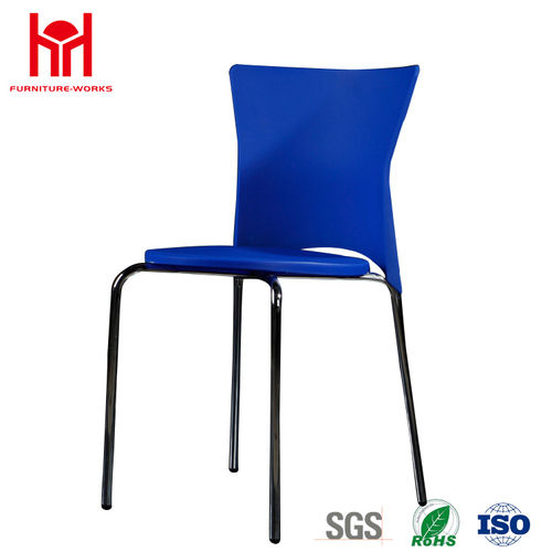 Modern plastic leisure chair with metal feet