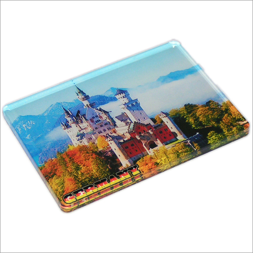 Acrylic Fridge Magnet - Acrylic Material, Rectangle Shape, Multicolor Design | Temporary Magnet for Fridge Use