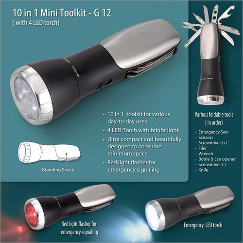 10 in 1 Mini Toolit - Black & Silver Mini Multi-Tool | Personal Use, Warranty Included, Practical and Convenient Design
