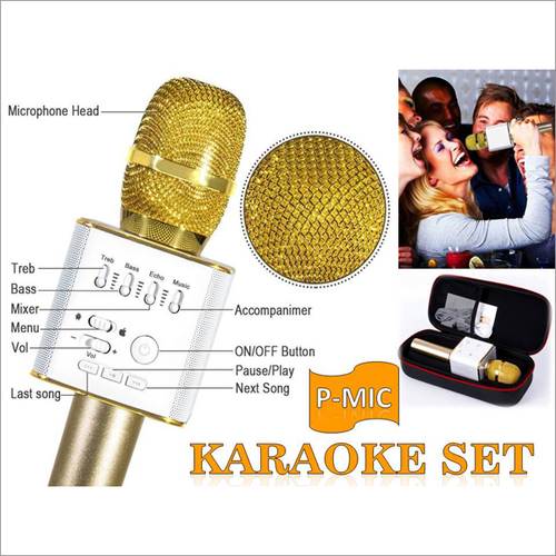 Golden Karaoke Speakers Set