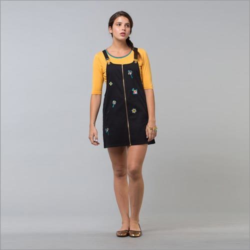 Flamingo Club A-Line Black Pinafore Flamingo Club A-Line Black Pinafore
