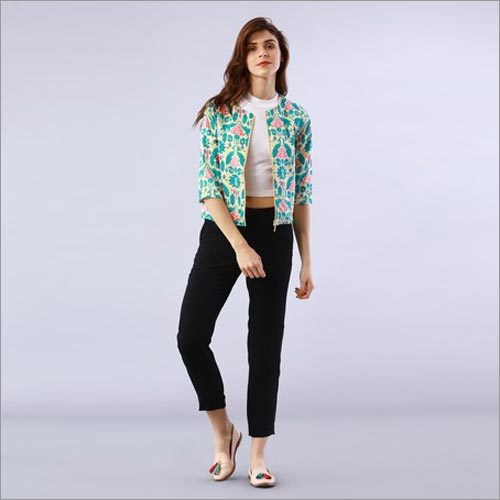 Ikat Printed Rose Jacket Ikat Printed Rose Jacket