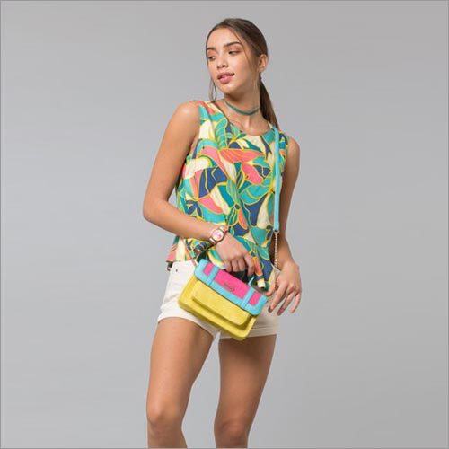 Mosaic Bird Peplum Teal Top Mosaic Bird Peplum Teal Top