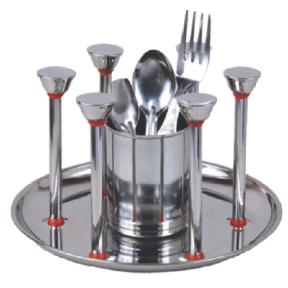 Premium Glass Stand - Stainless Steel, Round Shape, Multicolour, Open Storage , 6 Holder Design For Kitchen Organization