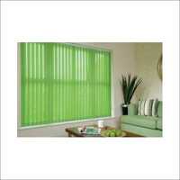 Vertical Window Blinds - Fabric Material, Customizable Sizes , Elegant Green Antique Design With Horizontal Pattern For Home, Office, And Hotel Use