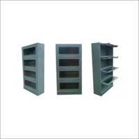 Book Case - Polished Fabric And Leather, 5.8mm Thick, Square Shape | Glossy Finish, Glass Doors, Scratch And Corrosion Resistant, Ample Storage Space