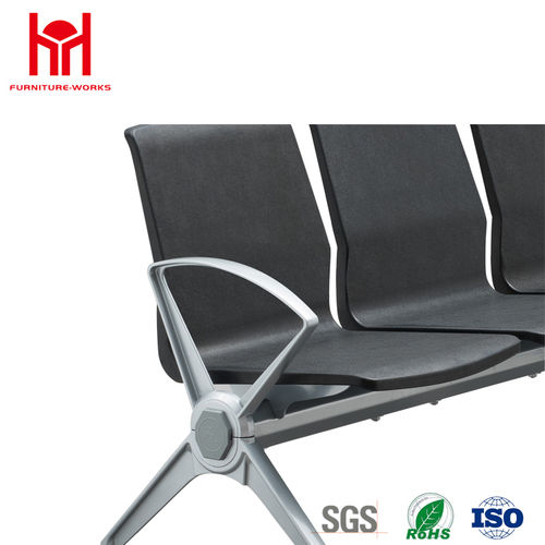 Hot sale high quality 3 Seat PU padded waiting chair for Airport with 4 Aluminum armrest