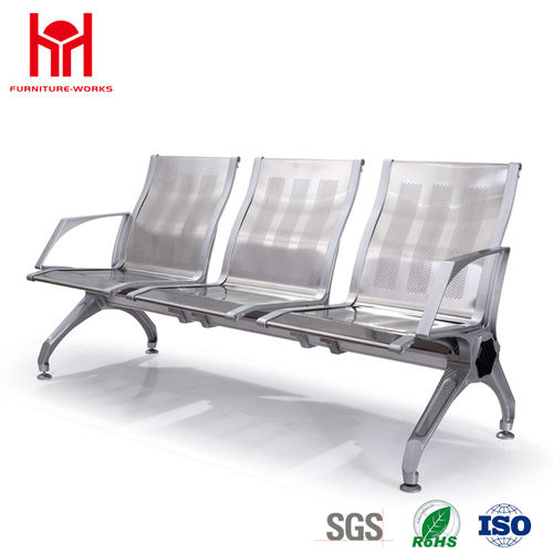 Stainless Steel 3 Seats Waiting Chair For Airport