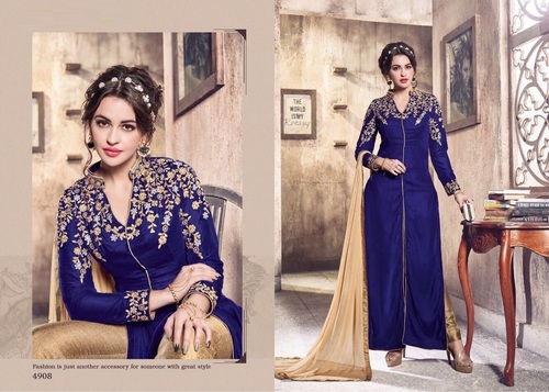 Blue Winter Designer Long Suit