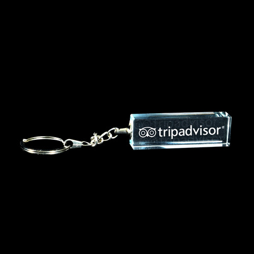 60x20x12mm 3D Crystal Personalized Keyring