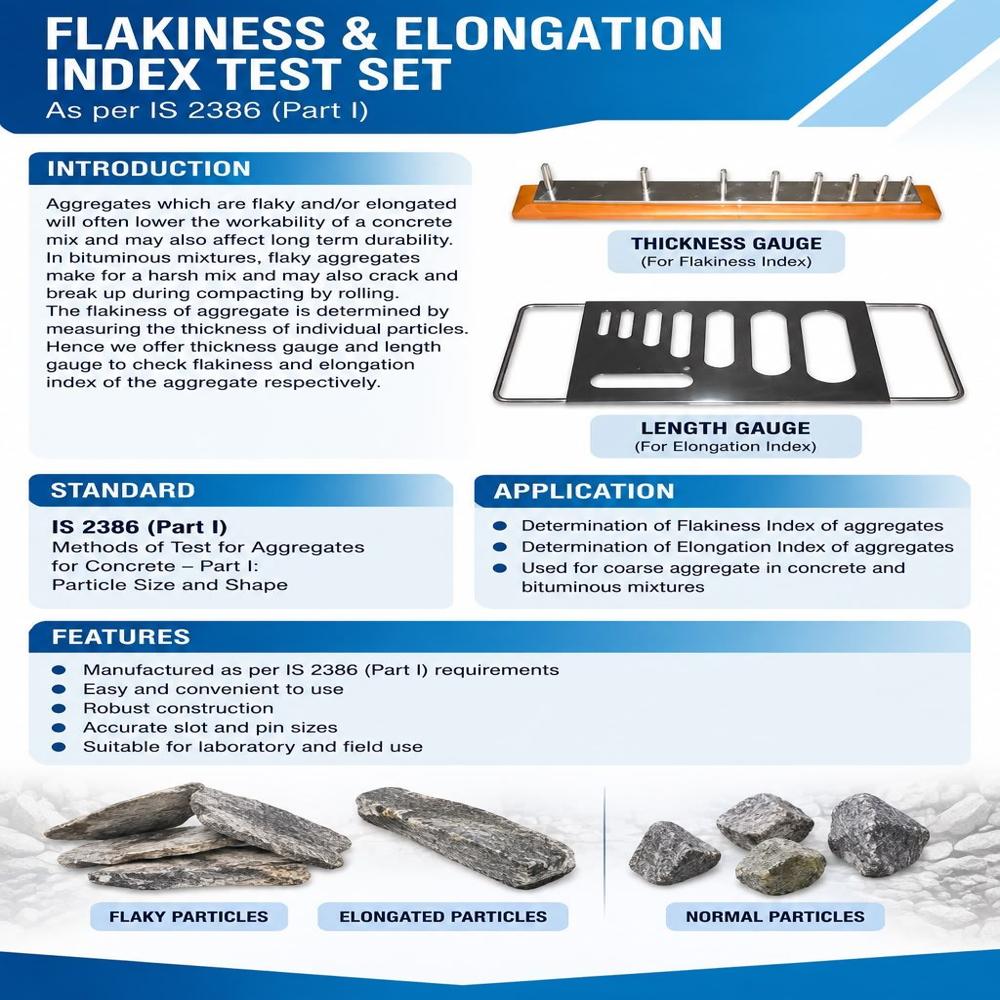 Flakiness Elongation Test Apparatus