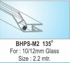 GLASS DOOR MAGNETIC SEAL 135 DEGREE