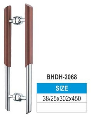 GLASS DOOR WOODEN HANDLE