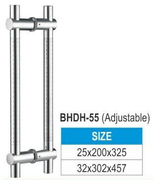 GLASS DOOR ADJUSTABLE HANDLE
