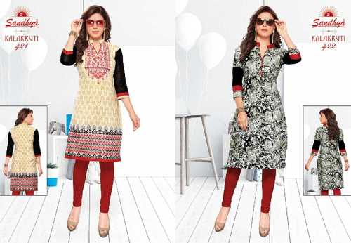FANCY COTTON PRINTED UNSTITCHED KURTI