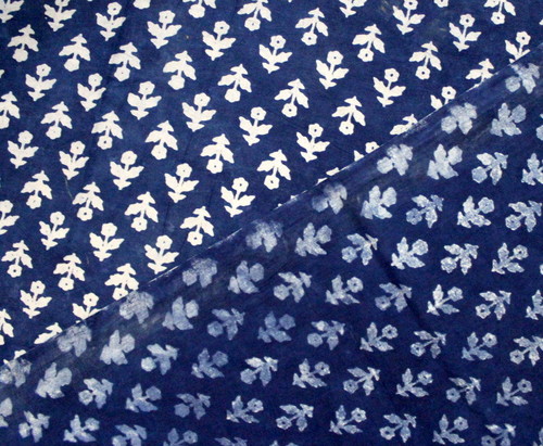 Indigo Blue Block Print Fabric
