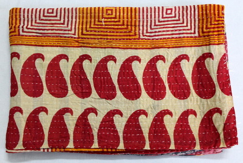 Traditional Print Kantha Quilt