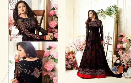 Black Long Ethnic Designer Suit Online