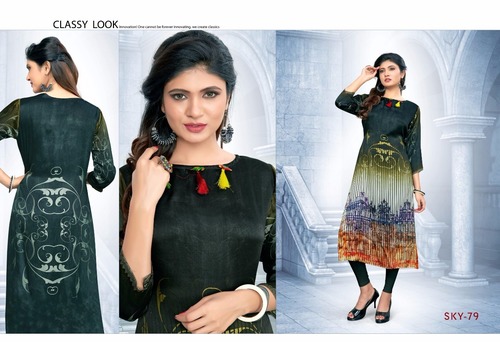 SATIN FABRIC KURTI